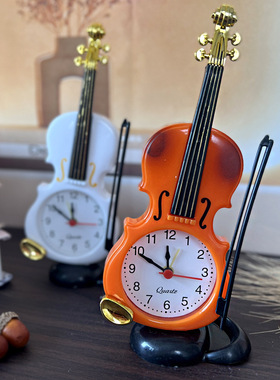 Violin alarm clock Creative instrument table clock