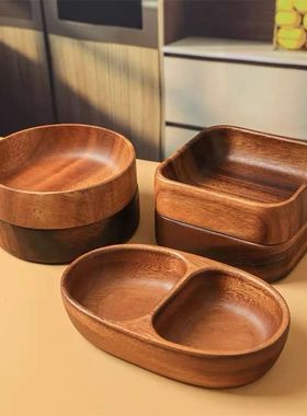 Japanese-Style Creative Wooden Fruit Tray Afternoon Tea Snac