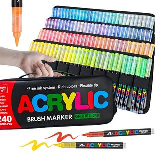 Soft Brush Acrylic Paint Markers Pens,Automatic Ink Control,