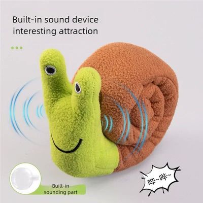 Dog Squeak Plush Snails Toys Dog Sound Chew Plush Toy Hidden