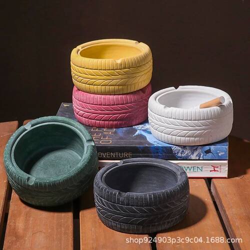 Vintage American Style Tire Ashtray Creative Home Bar Decor