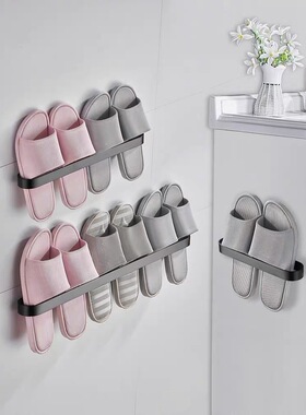 Slipper Rack  Towel Hanger Wall-Mounted Shoes Storage Rack P