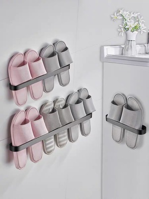 Slipper Rack  Towel Hanger Wall-Mounted Shoes Storage Rack P