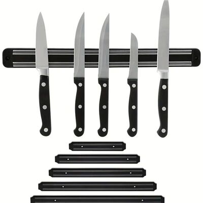 A Magnetic Wall Mounted Knife Holder, Storage Rack for Kitch