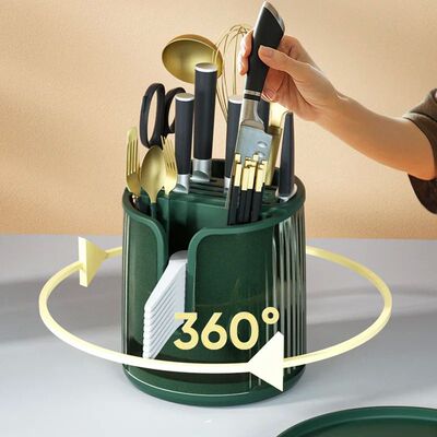 1PC 360 degree rotating knife holder kitchen storage knife r