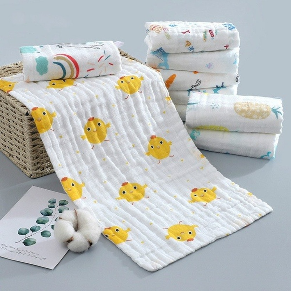 cotton six layers of gauze baby cartoon handkerchief child s
