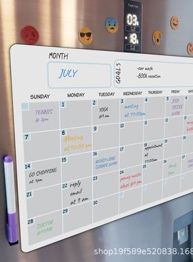 A3 erasable planning sheet, fridge magnet, message board