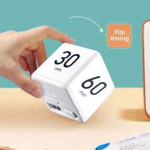 Productivity Cube Timer Gravity Sensor Flipping LED Display