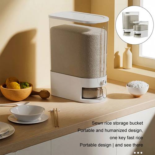 ABS Detachable Automatic Rice Dispenser Insect-Proof Sealed