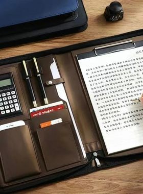 University A4 Leather Executive Portfolio Folder for Documen