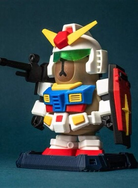 3D printing magnetic suction mecha figurine toy ornament