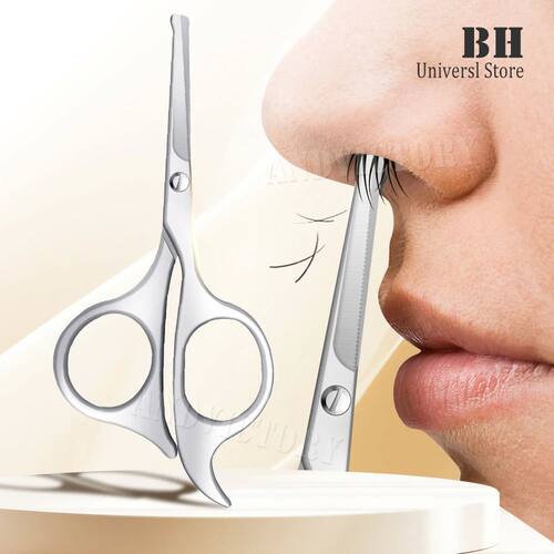 1Pcs Nose Hair Scissors Makeup Tool Facial Hair Remover Roun