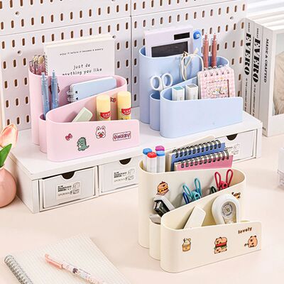 Creative Office Desktop Stationery Storage Box Pen Holder St