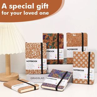 Tree bark texture notebook - A6 ecological diary, cover in r