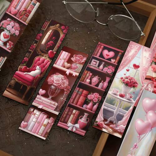 30PCS Valentine's Day Bookmark Student Home Decoration Creat