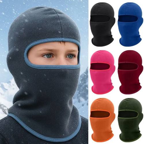 Winter Warm Kid Face Cover Windproof Thickened Polar Fleece