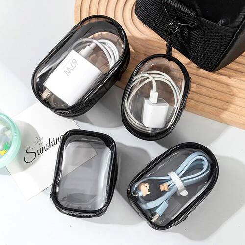 Multi Functional Storage Bag Transparent Data Cable Charger