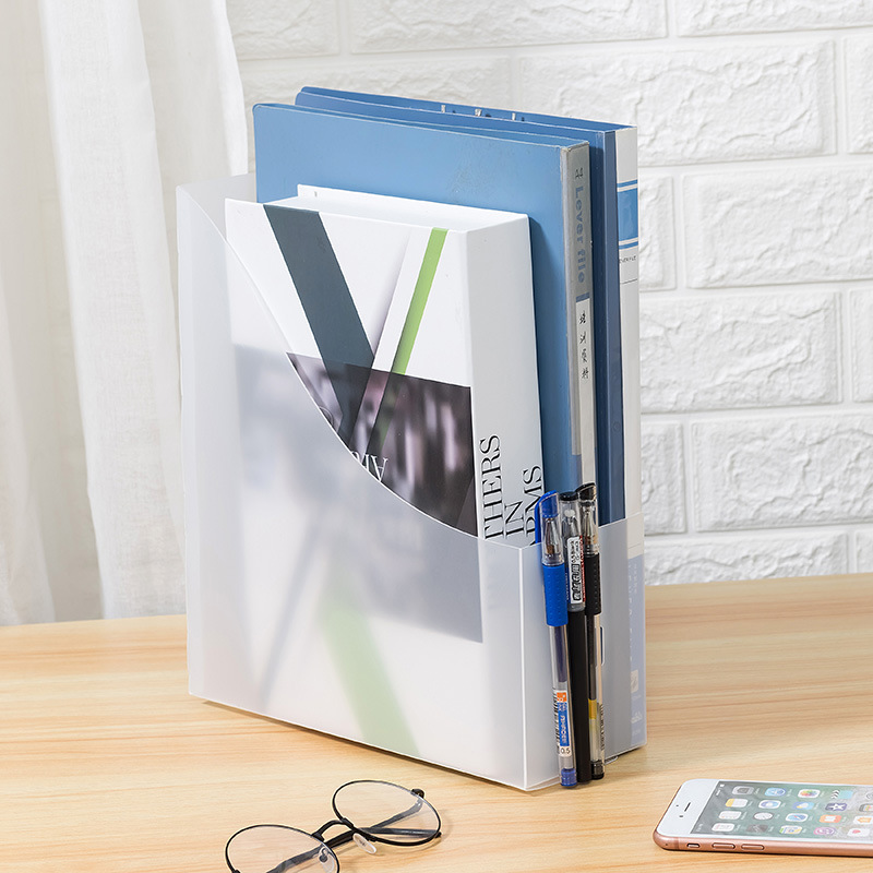 Transparent frosted desktop file tray