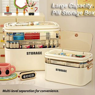 Large Capacity Family Medicine Organizer Storage Multi-Layer