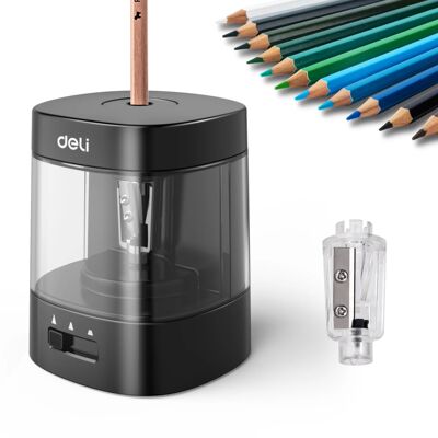 Deli Electric & Battery Pencil Sharpener, Automatic with Adj