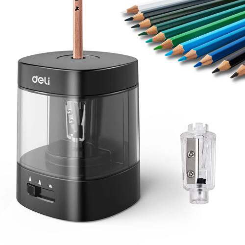 Deli Electric & Battery Pencil Sharpener, Automatic with Adj