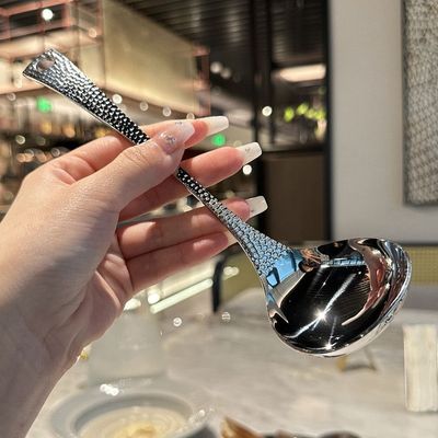 Stainless steel soup spoon, soup serving spoon, household us