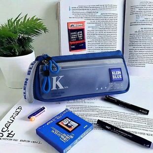 Klein Blue Pencil Case Large Capacity Pencil Box Student Pen