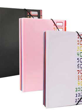 12 Pocket Expanding Project Sorter Heavy Duty Monthly Plasti