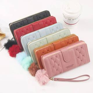 Women Long Wallet Pu Leather Card Holder Large Capacity Hasp