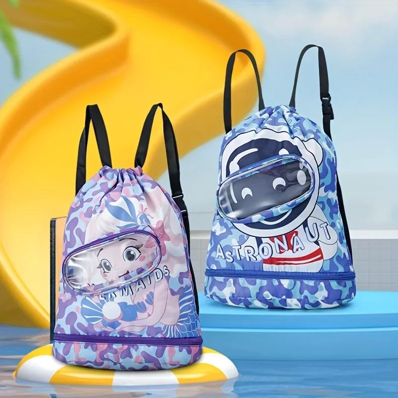 New Cartoon Swimming Bag Girls Waterproof Storage Shoulder P