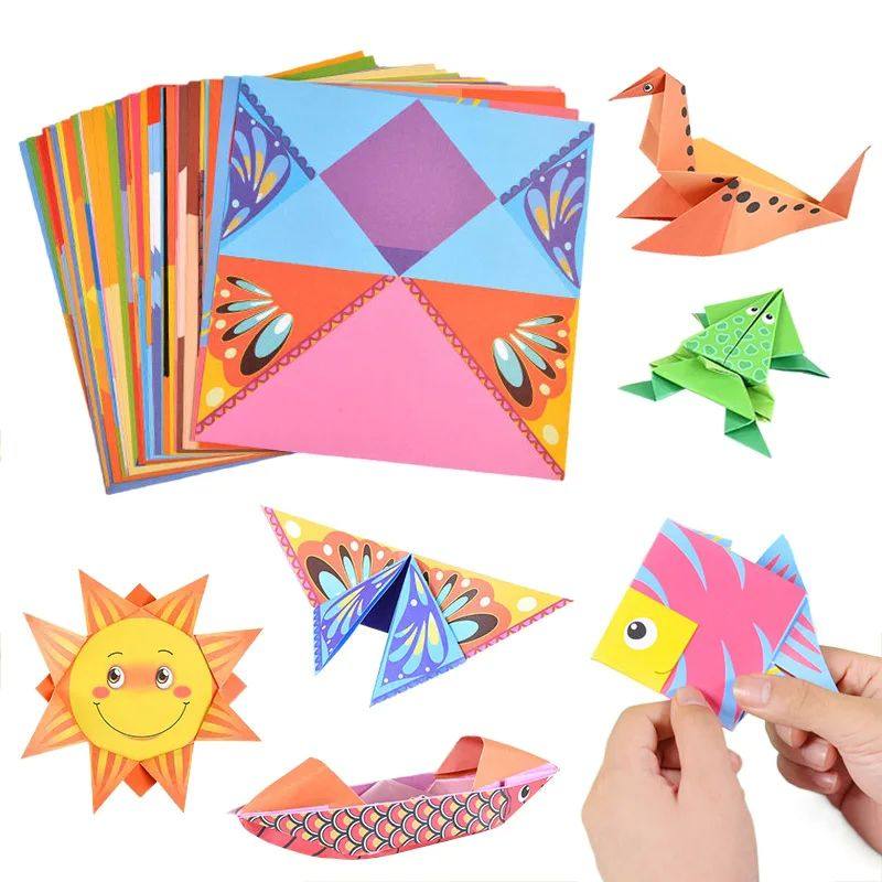 54/108sheets Cartoon Origami Kit Animals / Lifestyle Styles