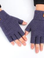 Winter Fingerless Gloves For Men Half Finger Writting Office thumbnail 3