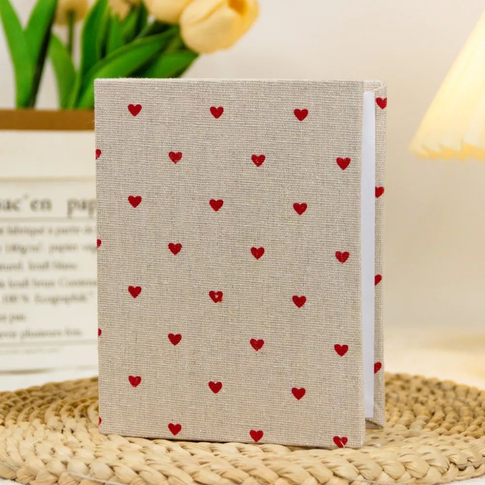 Multifunctional 100 Pockets Photo Album Linen Cover DIY Writ