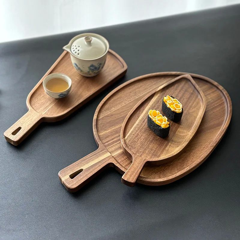 Acacia Wood Tea Tray, Home - use Wooden Steak, Sushi, Grille