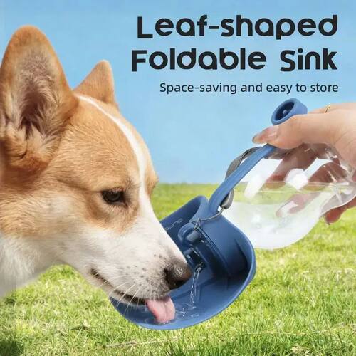 300ML Mini Collapsible Silicone Pet Water Bottle Portable Fo