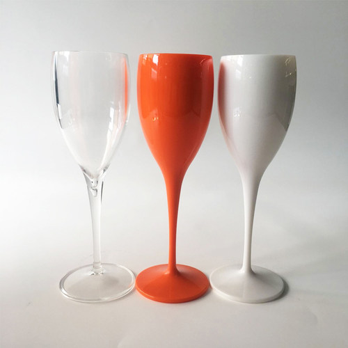 1Cup Champagne Flutes Glasses PC Plastic Wine Glasses Dishwa