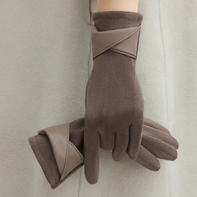 Women's winter gloves with plush insulation
