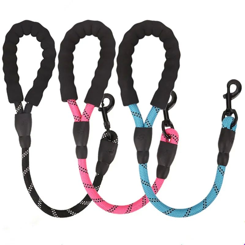 Dog Leash Reflective Short Leashes for Large Dogs Walking Ex