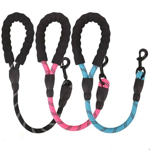 Dog Leash Reflective Short Leashes for Large Dogs Walking Ex