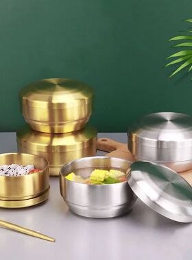 304 Stainless Steel Double Rice Bowl Soup Bowl Steamed Rice
