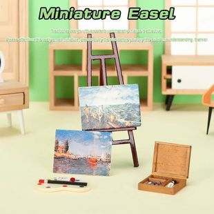 1:12 Dollhouse Furniture Miniature Easel Wood Box Drawing Bo