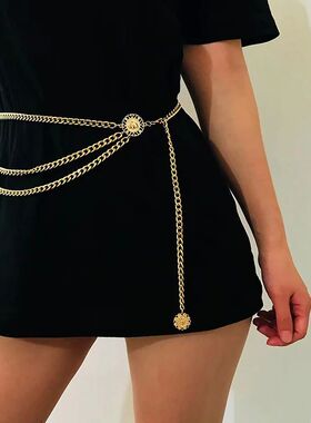 2023 New Fashion Multi-layer Chain Belt For Women Fashion Go