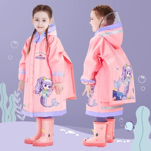 new Kids student Girls waterproof raincoat