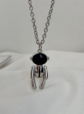 Astronaut patterned necklace for women
