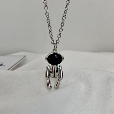 Astronaut patterned necklace for women