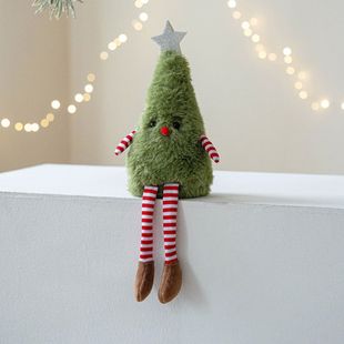 Doll Hang Plush Tree Kni Ornaments Green legs Christmas long