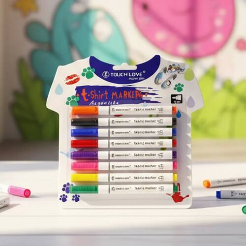 8Pcs Waterproof Fabric Marker Pen Set, Textile Paint Markers