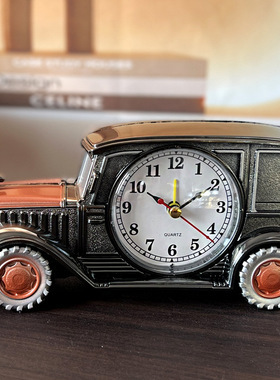 Classic car alarm clock digital hands plastic table clock