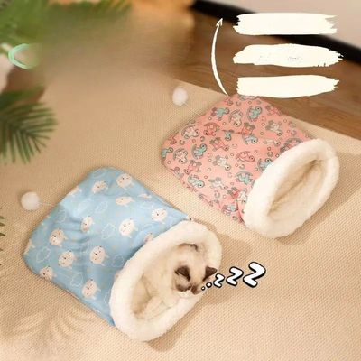 Hot Winter Warm Cat Nest Cat Sleeping Bag Semi Closed Dog Ne