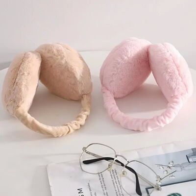 1-3pcs Thickened Fleece Ear Muffs Foldable Universal Winter